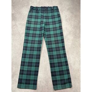 Vineyard Vines Youth Size 16 Plaid Pants Green Navy Blue‎ Tartan Preppy Casual